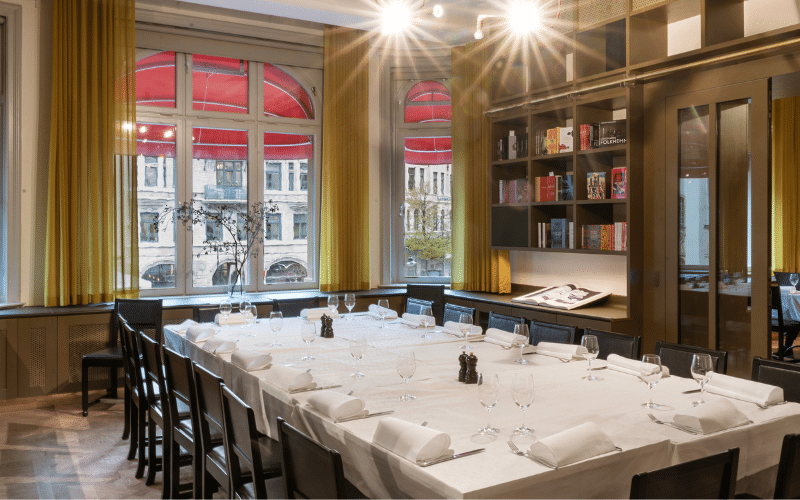 Private dining rooms for larger parties at Sturehof